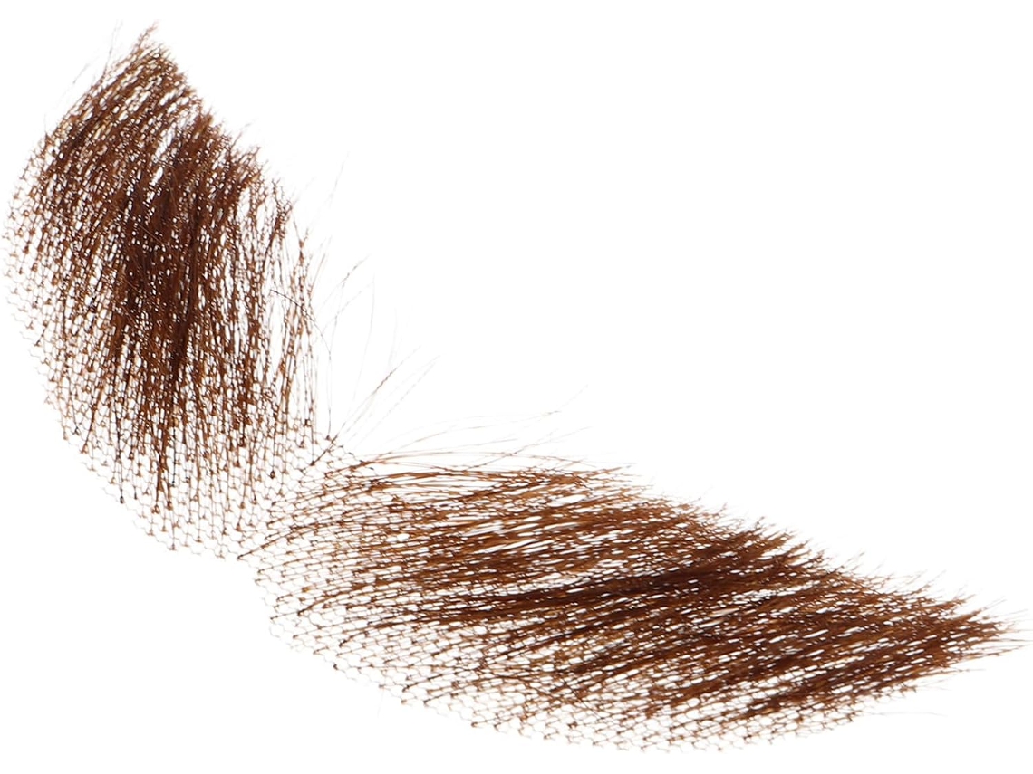 Barba Postiza Marrón Hecha De Cabello Humano, Bigote Realista, Cómoda De Llevar, Para Maquillaje.