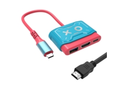 Adaptador USB tipo C a HDMI con resolución 4K compatible con Nintendo Switch JYTGALX (azul)