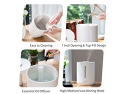 Humidificador Con Difusor De Aceites Esenciales, Control Por Aplicación, Llenado Superior, A Prueba De Fugas, Apagado Automático.