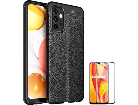 Kit Funda + Protector de Pantalla Samsung M32 Rugged Leather 1765 1765 Negro