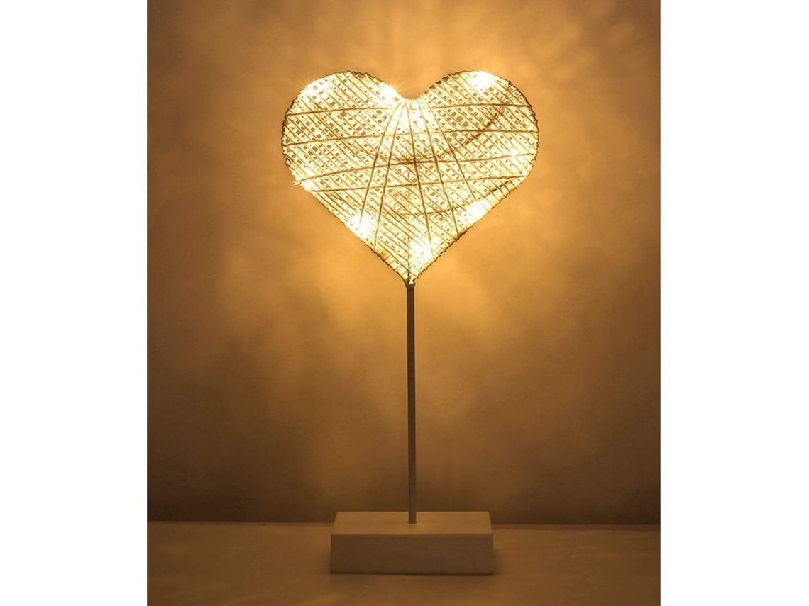2026-lámpara De Escritorio Con Forma De Corazón Para Ramadán, Led De Luz Blanca Cálida, Funciona Con Pilas