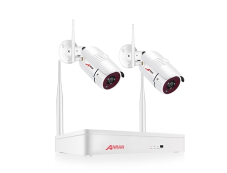 Sistema de Vigilancia SLOWMOOSE Ip 2Mp Inalámbrico P2P Wi-Fi (2 Cámaras 4 Canales Nvr - 2T)