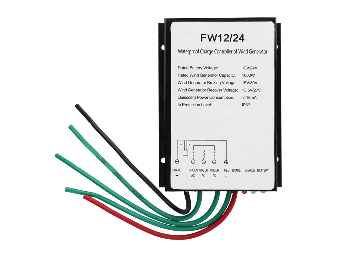 Controlador De Carga De Turbina Eólica Híbrida Solar Resistente Al Agua 1000w Con Indicador Led