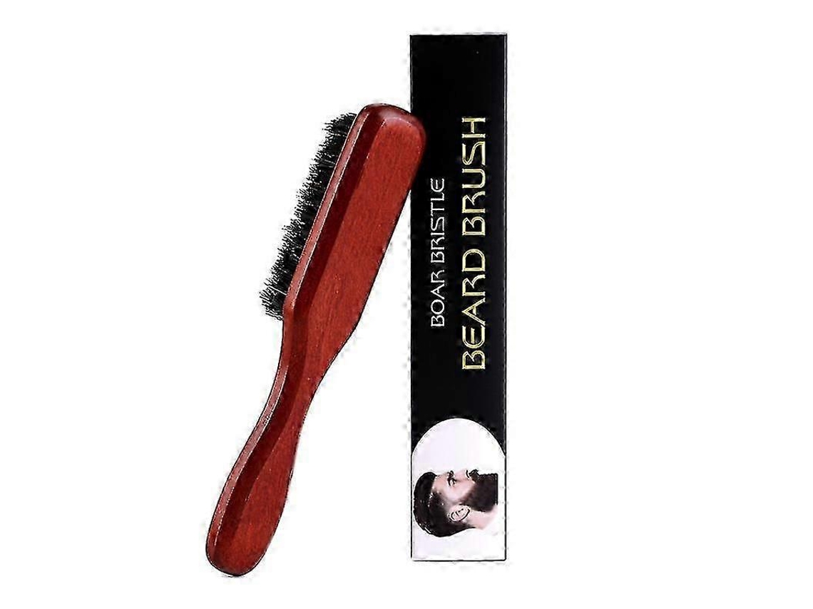 Peines de madera de haya para barba, cepillo limpiador de barba con mango largo, cepillo para el cuidado de la barba.