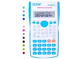 Calculadora científica numérica de 240 funciones con dos líneas y 12 dígitos (azul y blanca)