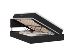 Syfax™ Cama Con Almacenamiento Y Colchón Negro 140 X 190 Cm