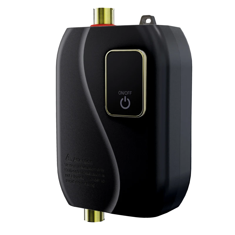 (negro) Calentador De Agua Instantáneo De Pared Para Baño Y Cocina, Calentamiento Rápido De 3 Segundos Para Duchas