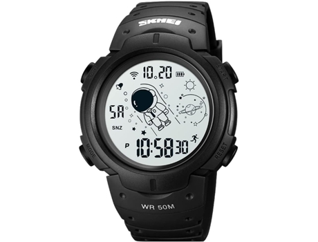 VEANXIN Reloj deportivo digital fácil de leer para mujer con luz LED resistente al agua-Verde Negro