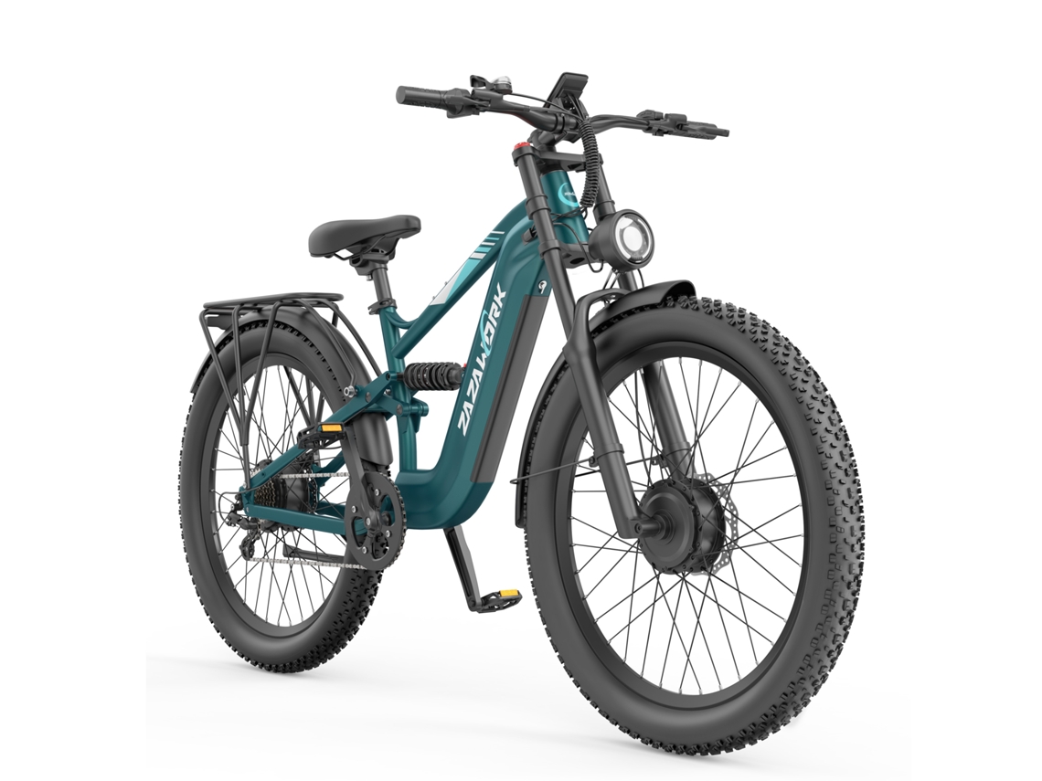 Bicicleta Eléctrica Todoterreno Zazawork Cf500 Pro, Batería De 48 V Y 20 Ah, Suspensión Completa.