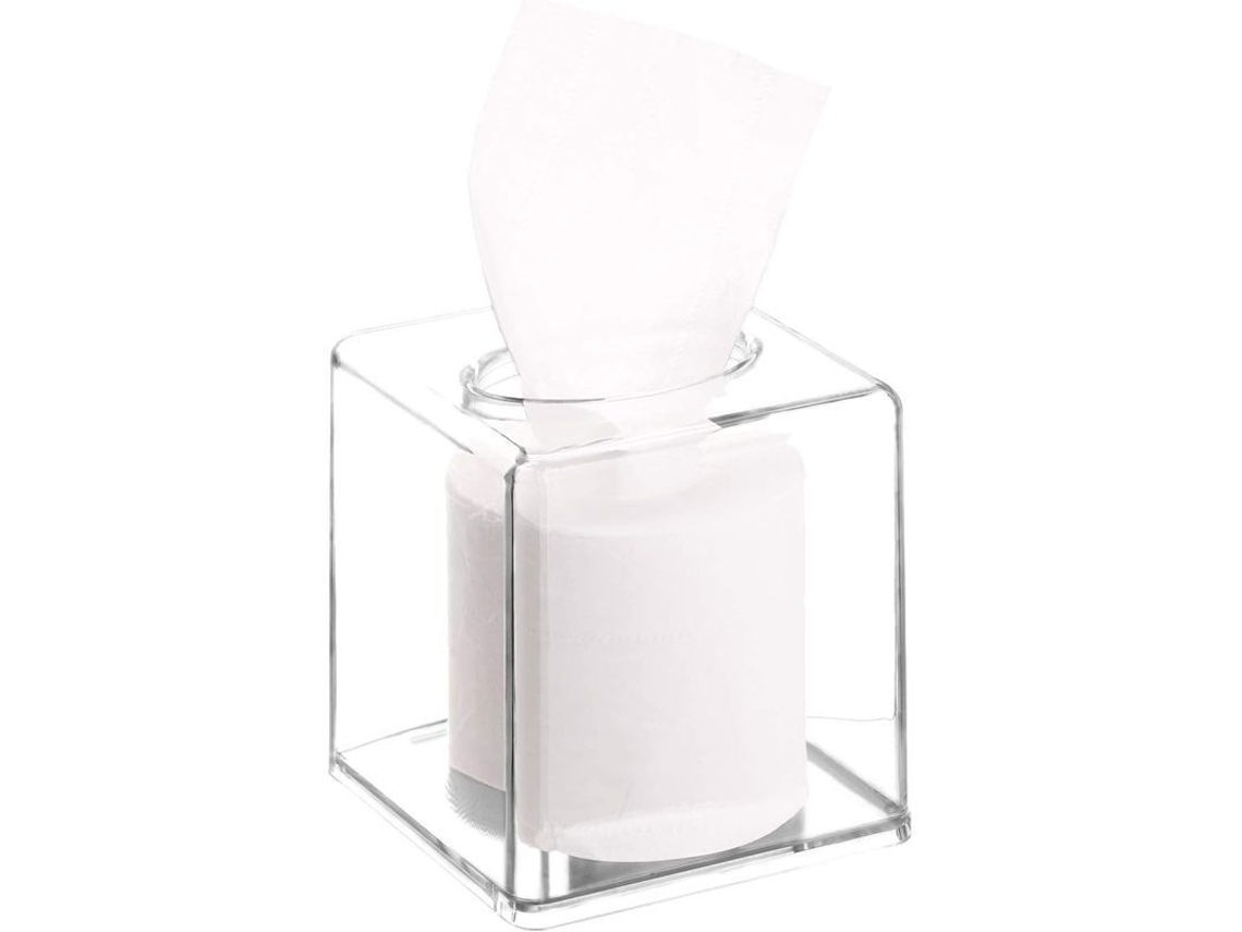 2026-porta Pañuelos De Acrílico Transparente Cuadrado, Reposacubos Rectangular Para Baño Y Hogar