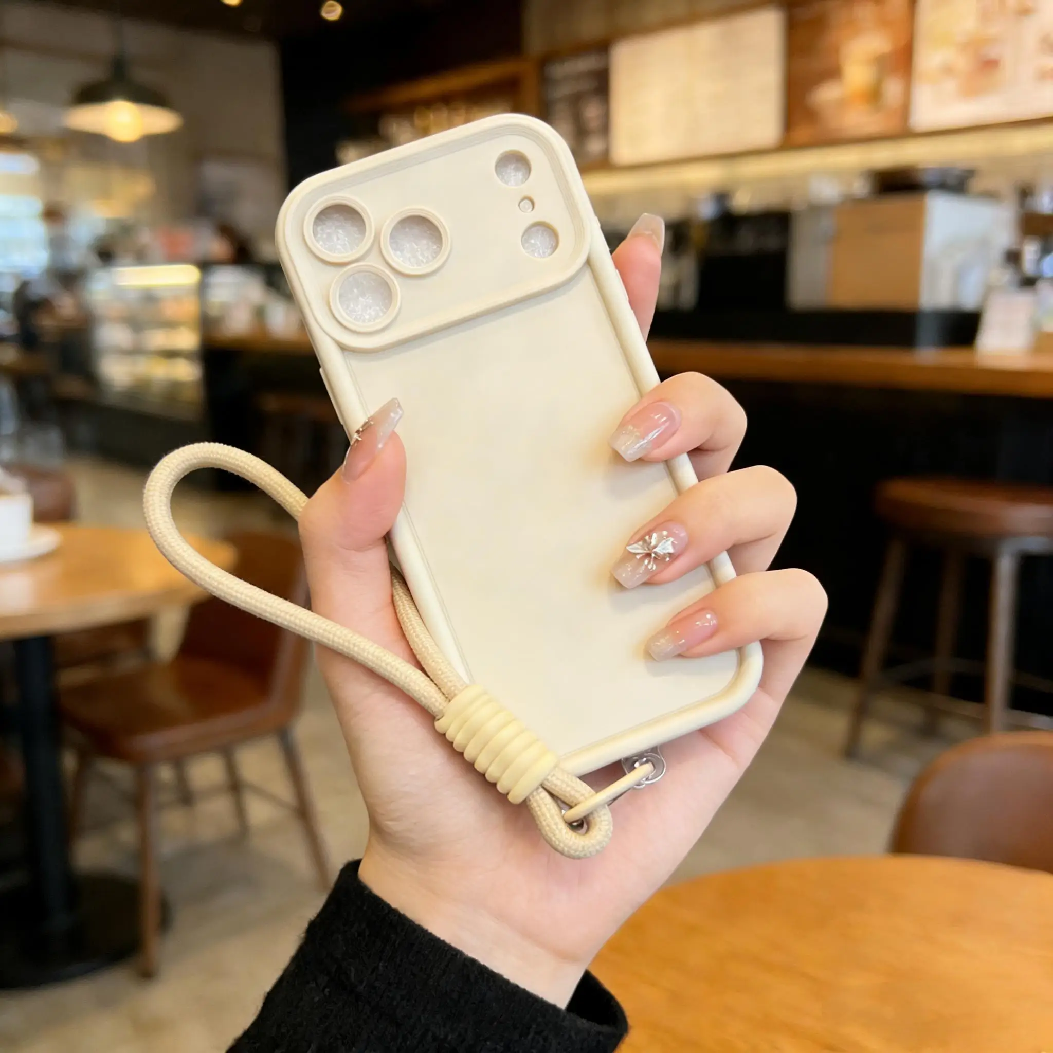 (iphone 11 Pro Max Marrón Claro) Funda Blanda Con Cubierta Trasera De Silicona A Prueba De Golpes