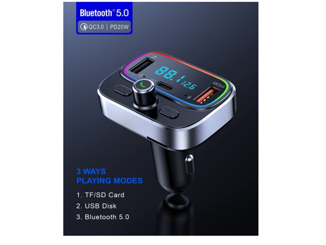 Transmisor FM Bluetooth para Coche, el transmisor FM inalámbrico