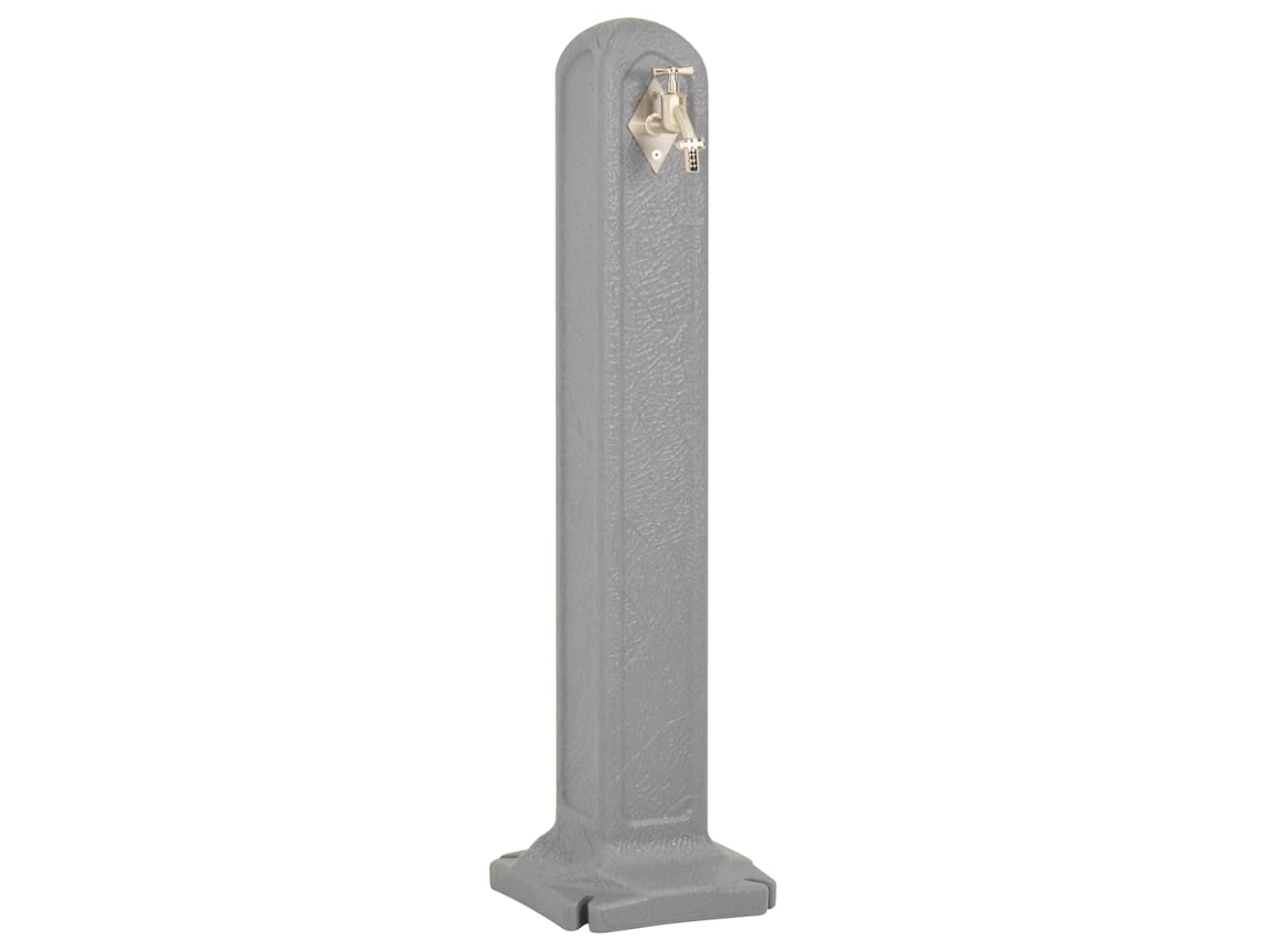 Maison Exclusive - Cisterna De Jardín Con Grifo Aspecto De Piedra Gris Claro