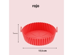 Tapete de Silicone Vermelho de 20 Cm para Fritadeira a Ar, Reutilizável, Antiderrapante e Antiaderente. MDUG