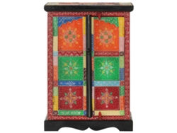 Aparador | Mueble De Comedor | Buffet Pintado A Mano Puertas Madera Maciza Mango 53x30x75 Cm Wsd472774