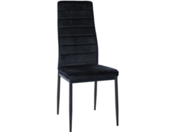 Silla de comedor Mayfair preto/veludo CLP