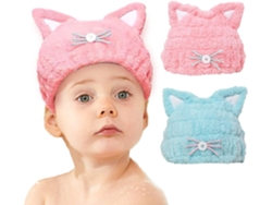 Gorro de ducha de microfibra de secado rápido (paquete de 2) para niñas y niños. Rosewell