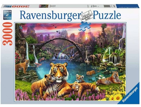 Puzzle RAVENSBURGUER Tiger in a Paradisiacal Lagoon (Edad Mínima: 8 Años - 3000 Piezas)