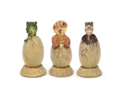 3pcs Modelo De Ovos De Dinossauro Com Base Brinquedo Educativo Cute Para Crianças Presente