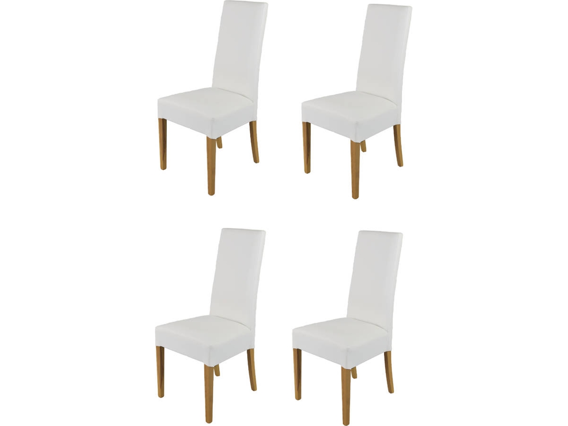 Conjunto de 4 Cadeiras T M C S Luisa (Castanho Carvalho e Branco - 99x46x55 cm - Madeira)