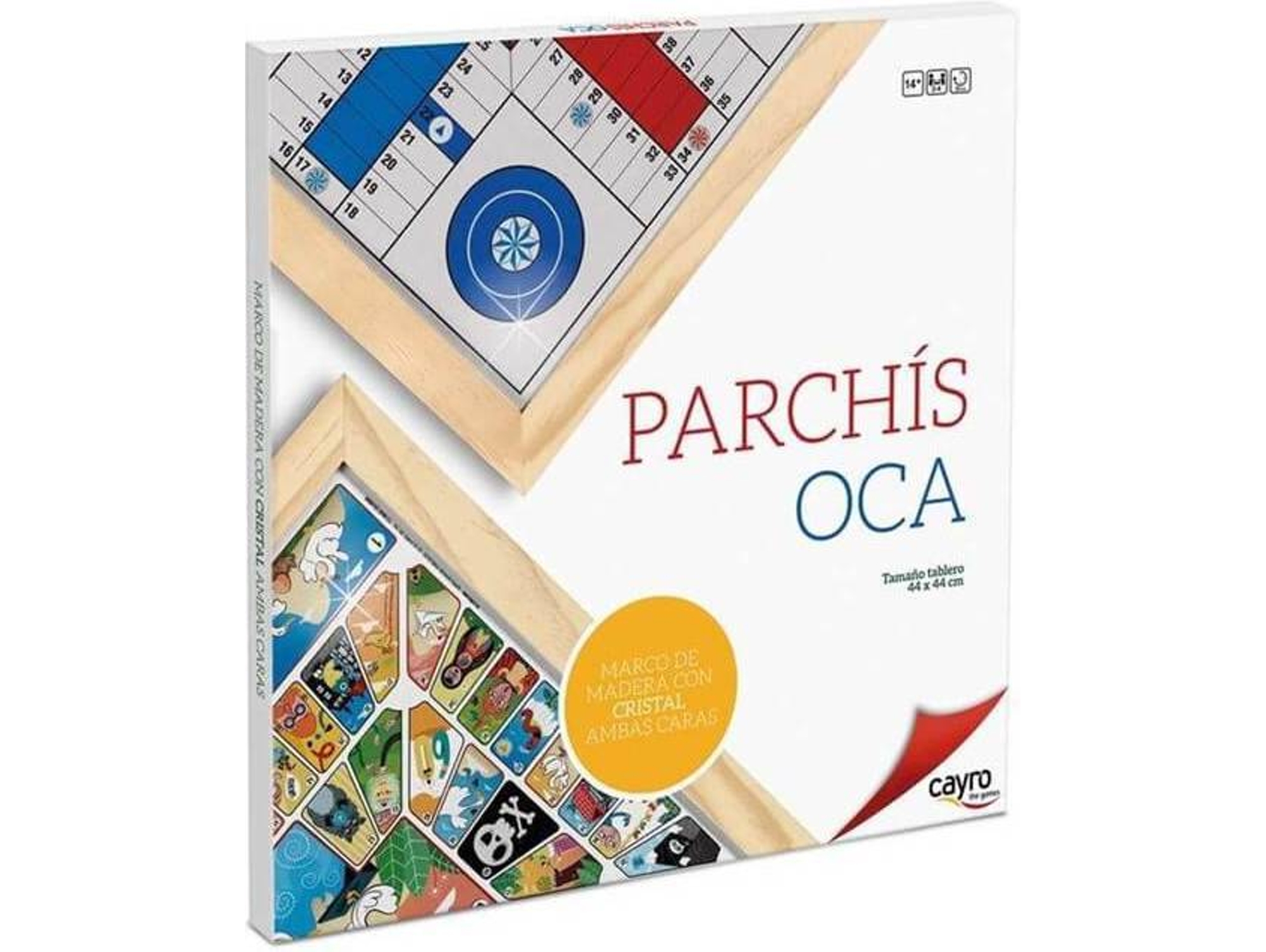 Tablero DISFRAZZES Parchís y Oca Cristal Marco Madera