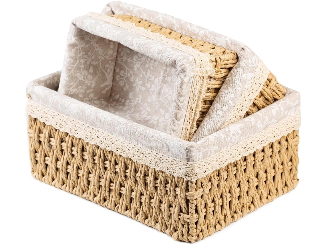 Cesta de almacenamiento, cesta para juguetes, cesta para baño, cesta para pañales, organizador, cestas para guardería, juego de tela de 3 piezas