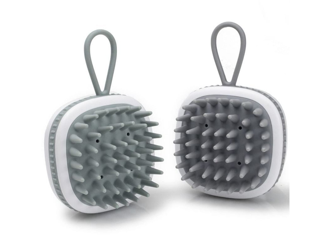 Cepillo Para Champú, Paquete De 2 Unidades, Masajeador Exfoliante Para Cabello Y Cuero Cabelludo (gris/verde Cian)
