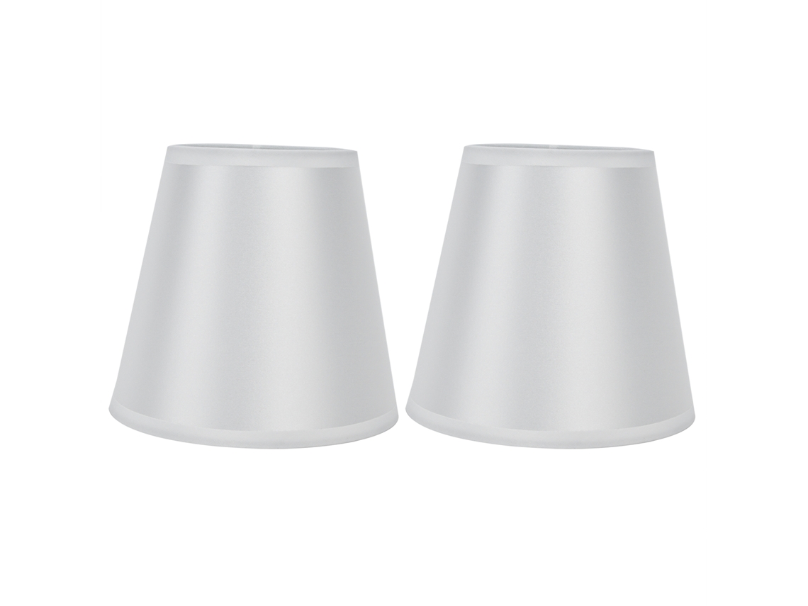 2pcs Abajur De Tecido Clip On Para Lâmpada E14 Mesa Parede Lustre Branco Pt10