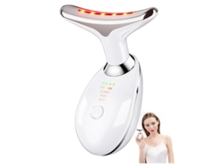 Dispositivo antiarrugas para cuello y rostro, masajeador facial para papada con triple acción de calor LED para el cuidado de la piel Bestvite
