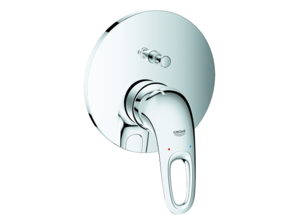 Grifo monomando de baño Grohe Eurostyle, instalación empotrada, palanca abierta, 24049003, color cromo