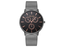 Reloj De Pulsera Para Hombres Yolako Simple Ultradelgado De Metal Mesh De Aleación Negro