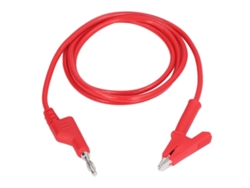 Fios De Teste Com Clip De Crocodilo E Plug Banana Flexíveis Para Testes Elétricos J.70035‑1 4mmvermelho