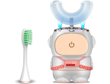 Cepillo de dientes eléctrico ultrasónico para niños - Cepillo de dientes en U 2 cabezales de cepillo 6 modos para cepillo de dientes automático par...