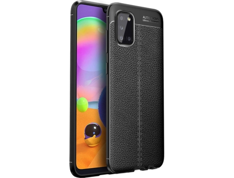 Carcasa Samsung A31 Rugged Leather Negro