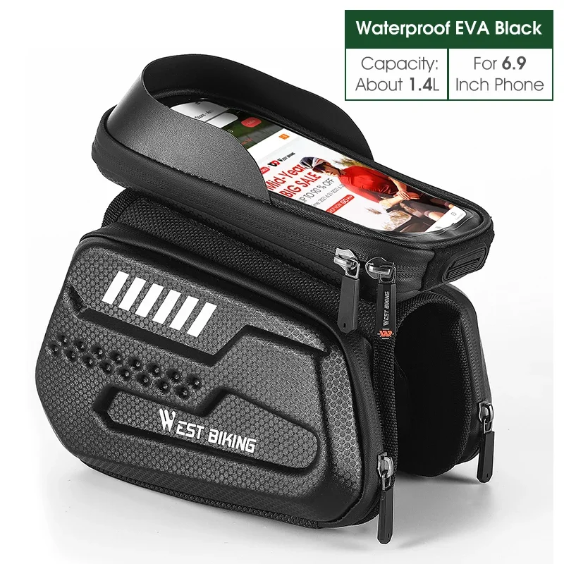 Bolsa Para Teléfono Con Tubo Superior Con Pantalla Táctil, Impermeable, De Alta Calidad, Accesorio De Ciclismo.