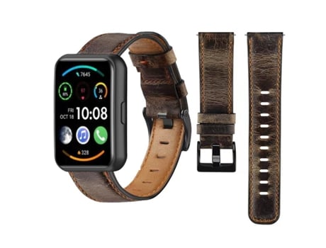 Correa Vintage Leather para Huawei Watch Fit 2 Café
