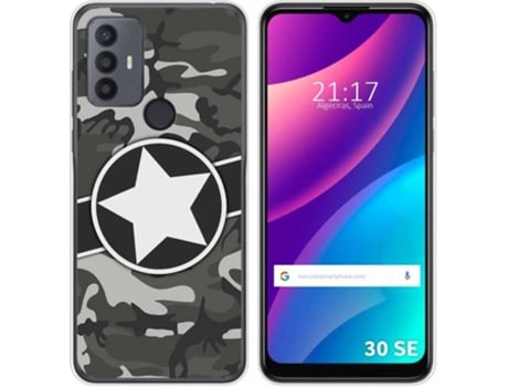 Carcasa para TCL 30 SE TUMUNDOSMARTPHONE Dibujos Camuflaje 02 Multicolor