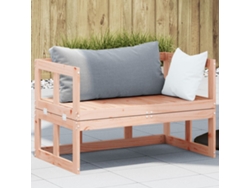 Banco de jardín extensible Douglas Wood de roble Dkd Home Decor
