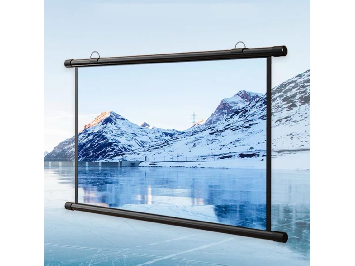 Pantalla De Proyección Para Cine En Casa De 50", 60" Y 72", Manual, Para Montaje En Pared, Para Uso Interior Y
