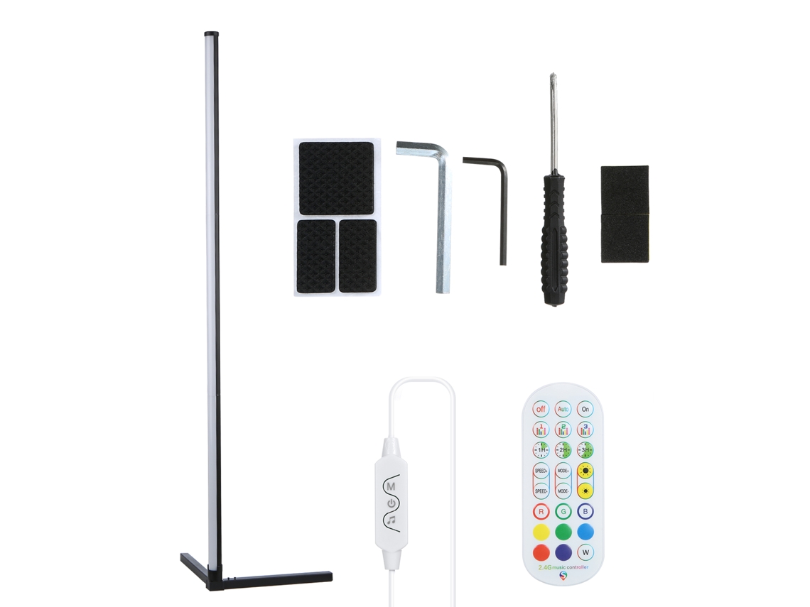 2026-lámpara De Pie Esquina Neoglint D C5v Bt 72 Leds Rgb, Control App Teléfono, Sincro Música, Timer, Regulable Brillo Y Velocidad, Usb