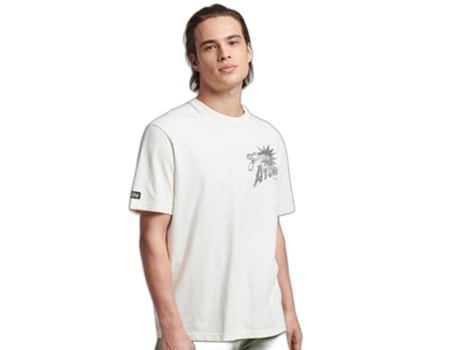 Camiseta para Hombre SUPERDRY (L - Blanco)