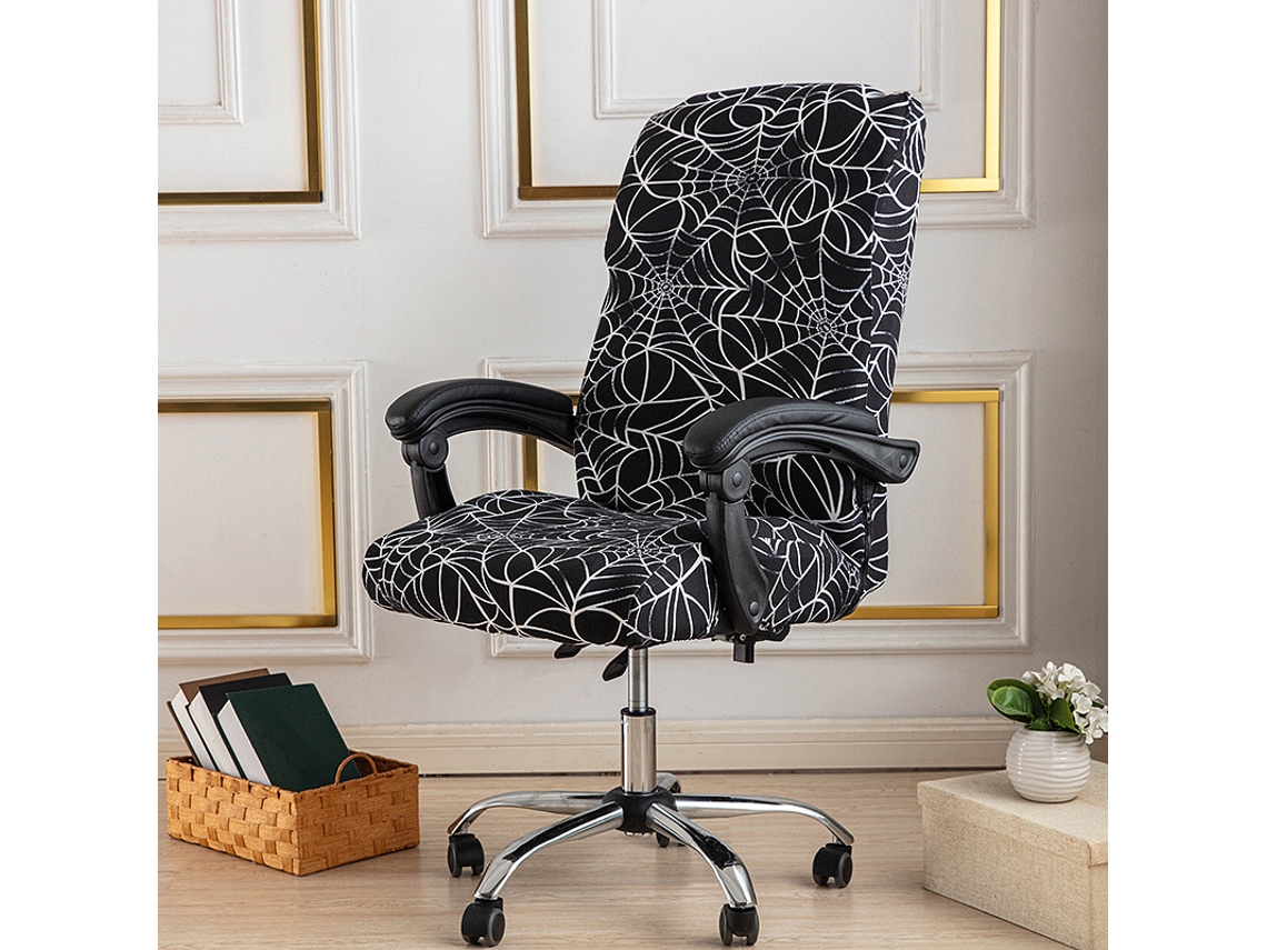 1 Paquete De Funda Protectora Para Silla Giratoria De Oficina Lavable Con Telaraña - Talla Única