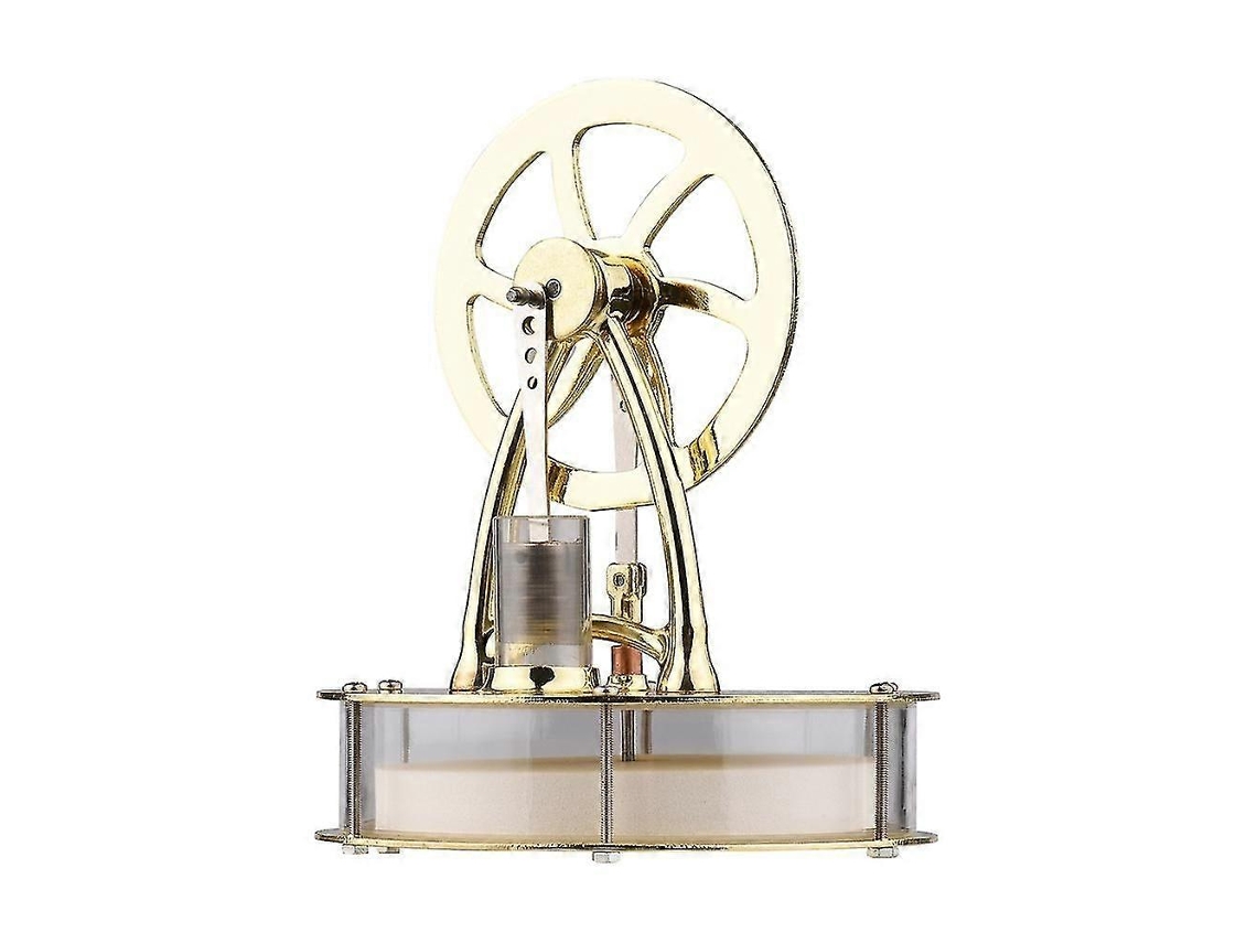 Generador eléctrico Stirling de baja temperatura para experimentos de calor físico.