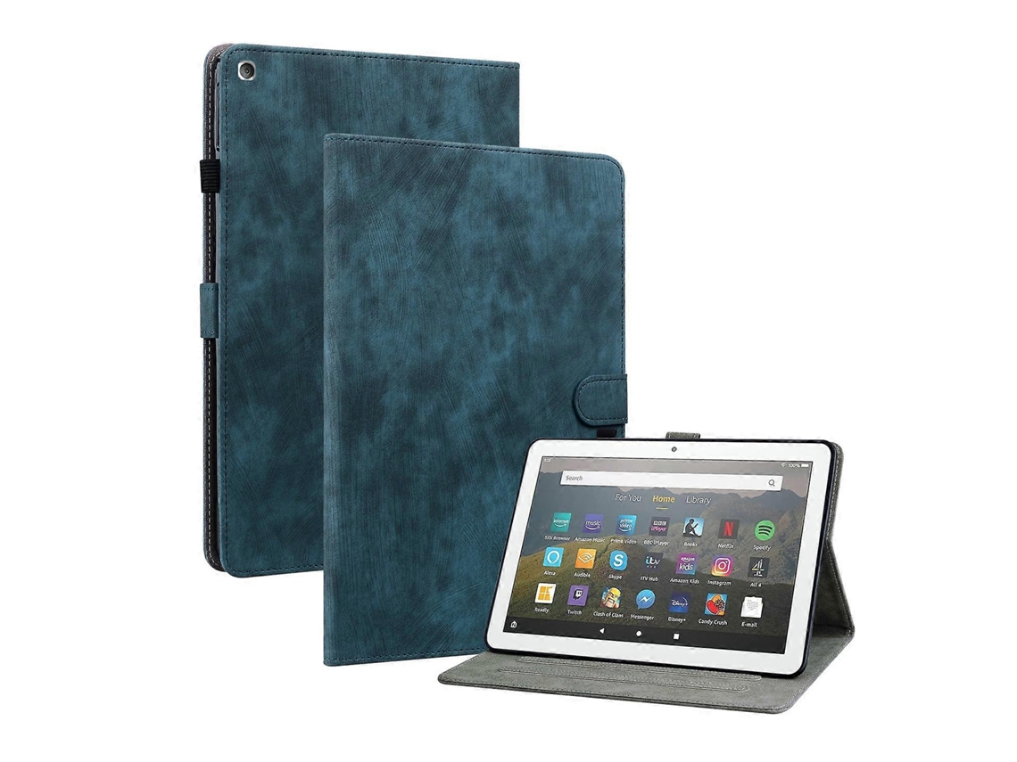 Funda de PU con estampado de tigre para tableta Amazon Fire HD 8 (2015/2016/2017/2018) Webake