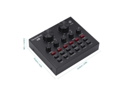 Placa De Som V8 Usb Bluetooth Com Microfone 12 Efeitos Sonoros Para Celular Pc Transmissão Live