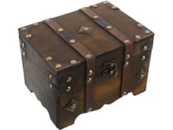 Caja De Joyería De Madera De 18x13x13 Cm Con Cierre Y Tapa Abatible, Pequeña Caja De Almacenamiento...