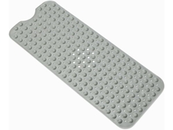 Alfombrilla Antideslizante Para Bañera Con Ventosas, Apta Para Bañeras Y Cabinas De Ducha, 101,6 Cm X 40,6 Cm, Gris, Limpieza Profunda.