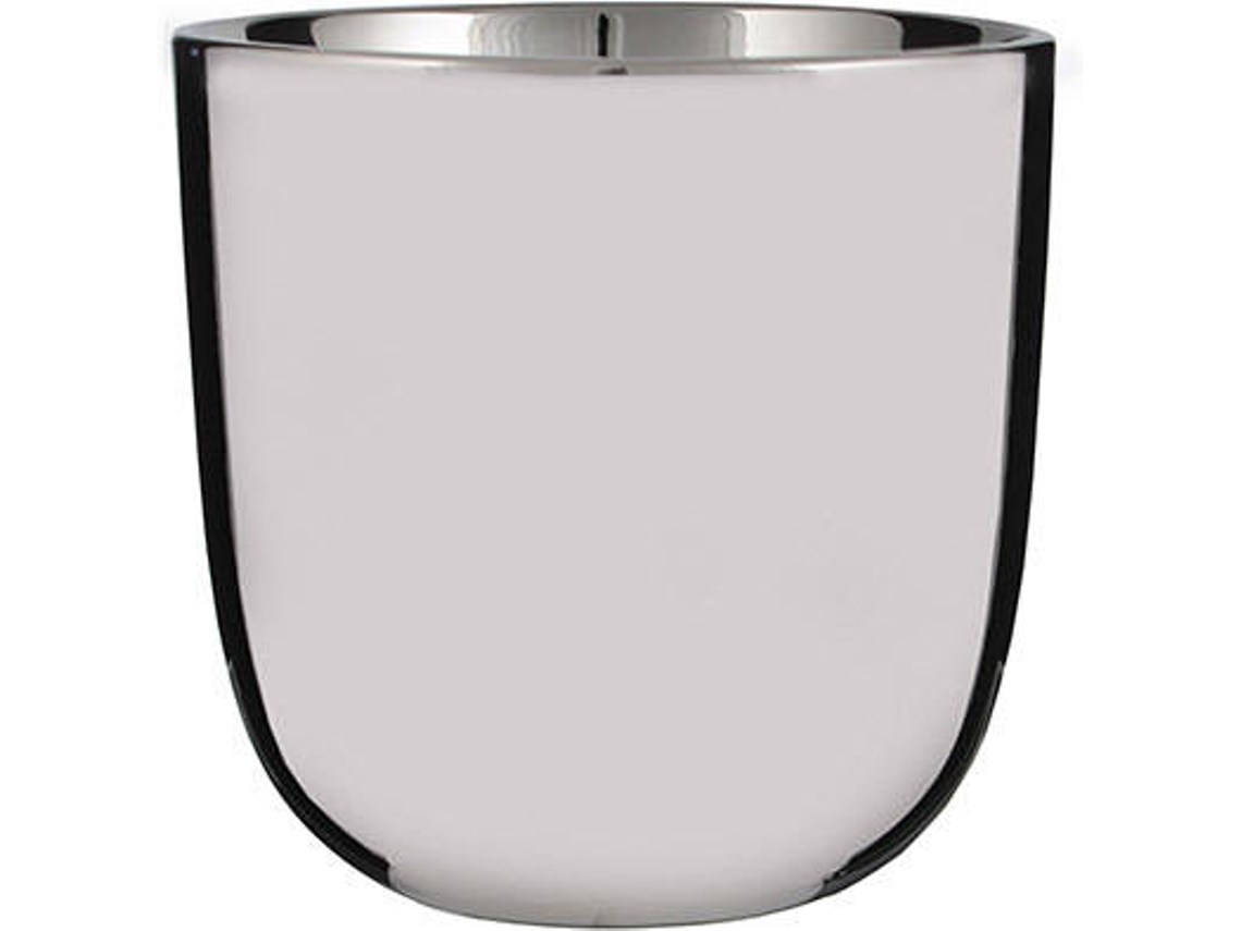Jarrón MICA deCORATIONS Haz Redondo Plata Ø13X12.5Cm