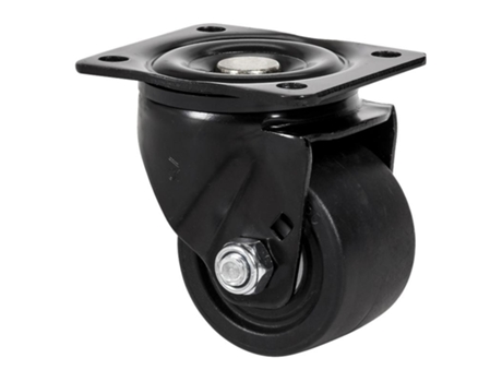 Rueda giratora placa 10lp50-knb nylon negro extrafuerte eje bolas ALEX