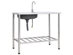 Lavavajillas individual de camping DKD HOME DECOR con grifo de acero inoxidable
